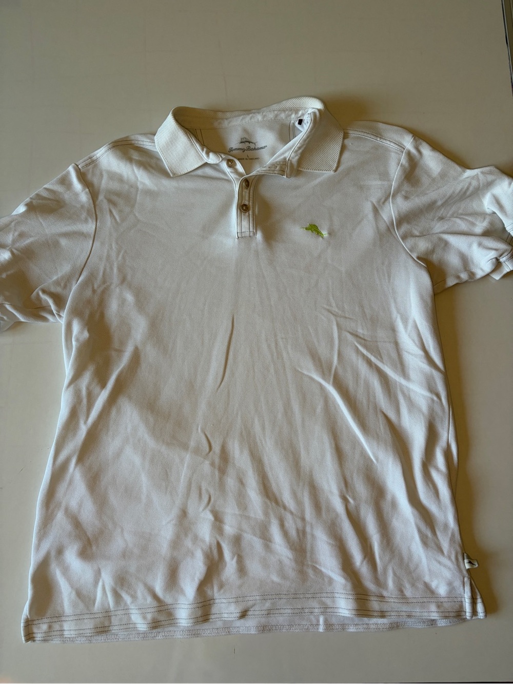 Tommy Bahama cotton white polo men’s size large